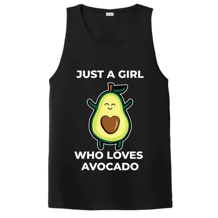 Funny Just A Girl Who Loves Avocado For Avocado Girl Performance Tank