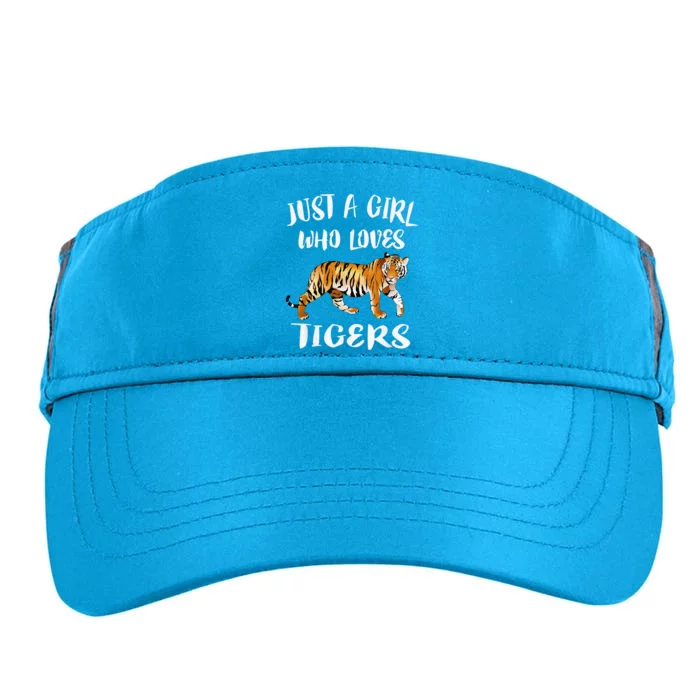 Funny Just A Girl Who Loves Tigers Tiger Animal Lover Gift Adult Drive Performance Visor