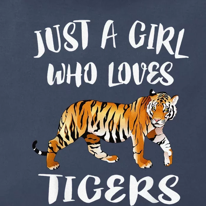 Funny Just A Girl Who Loves Tigers Tiger Animal Lover Gift Zip Tote Bag