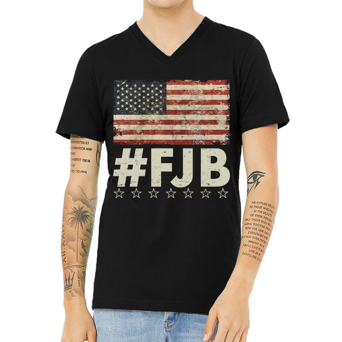 #FJB Distressed F Hoe Biden V-Neck T-Shirt