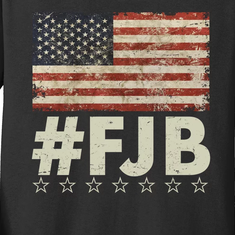 #FJB Distressed F Hoe Biden Kids Long Sleeve Shirt