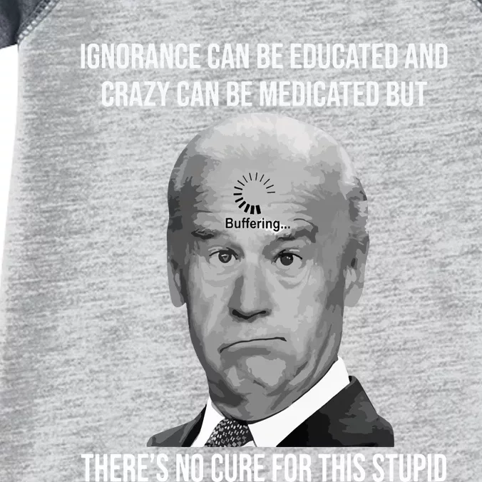 Funny Joe Biden No Cure For This Stupid Anti Biden Liberals Infant Baby Jersey Bodysuit