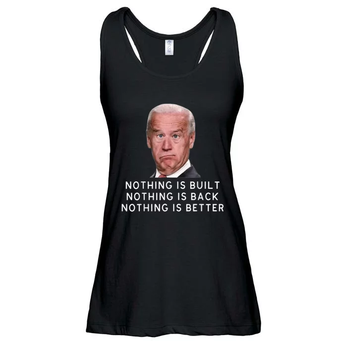 Funny Joe Biden Conservative Anti Biden Democrats Build Back Ladies Essential Flowy Tank