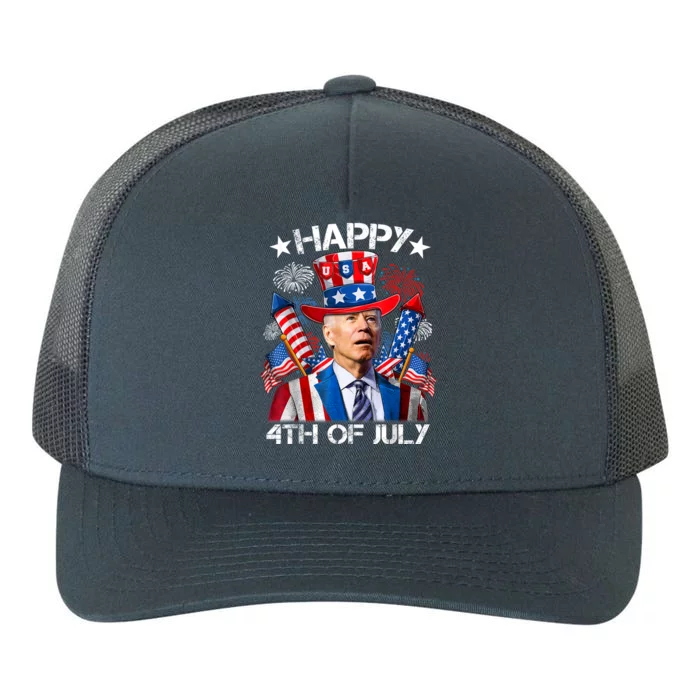 Funny Joe Biden Happy 4th Of July Firework Independence Day Yupoong Adult 5-Panel Trucker Hat