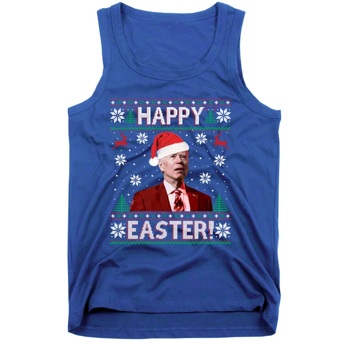 Funny Joe Biden Christmas Happy Easter Ugly Sweater Xmas Gift Tank Top