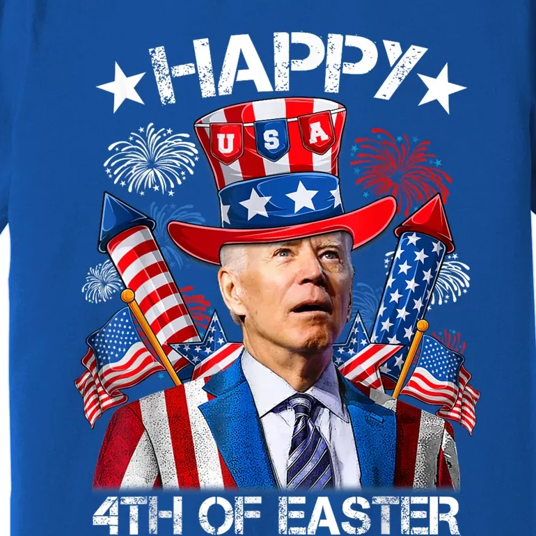 Funny Joe Biden Happy 4th Of Easter 4th Of July Firework Premium T-Shirt