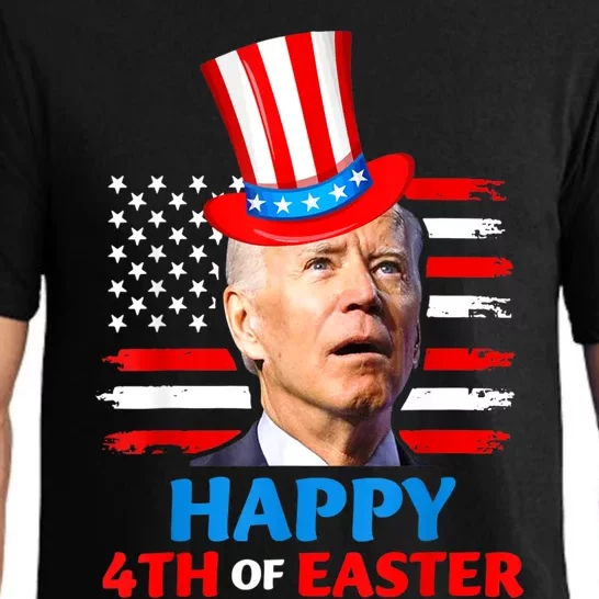 Funny Joe Biden Happy 4th Of Easter Confused 4th Of July Pajama Set