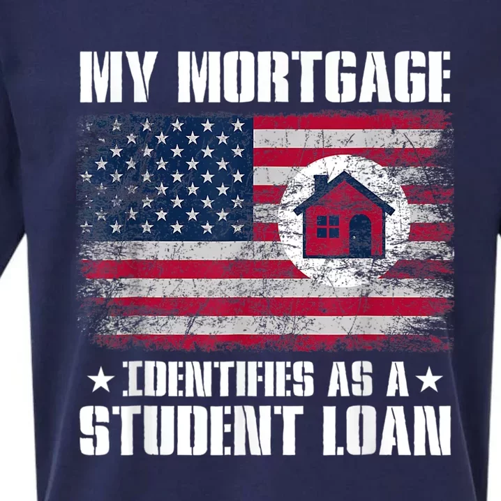 Funny Joe Biden My Mortgage Identifies As A Student Loan Sueded Cloud Jersey T-Shirt