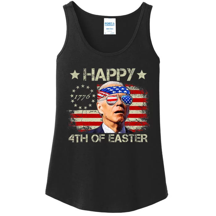 Funny Joe Biden 4th Of July Happy 4th Of Easter Us Flag Ladies Essential Tank