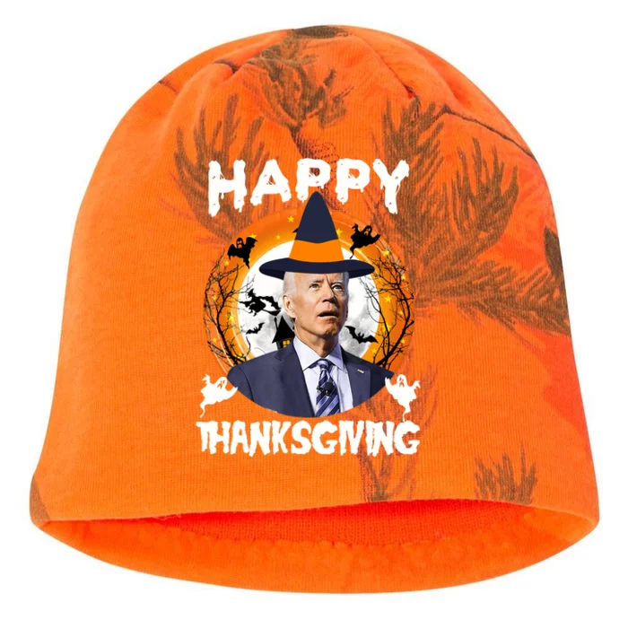 Funny Joe Biden Happy Thanksgiving Confused Happy Halloween Kati - Camo Knit Beanie