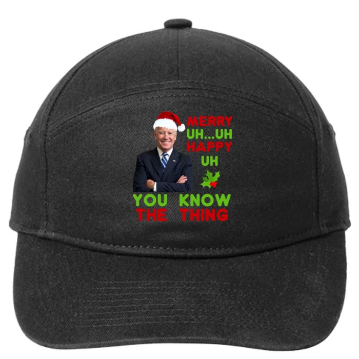 Funny Joe Biden Christmas 7-Panel Snapback Hat