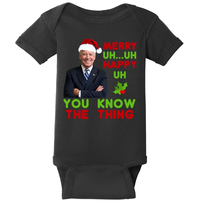 Funny Joe Biden Christmas Baby Bodysuit