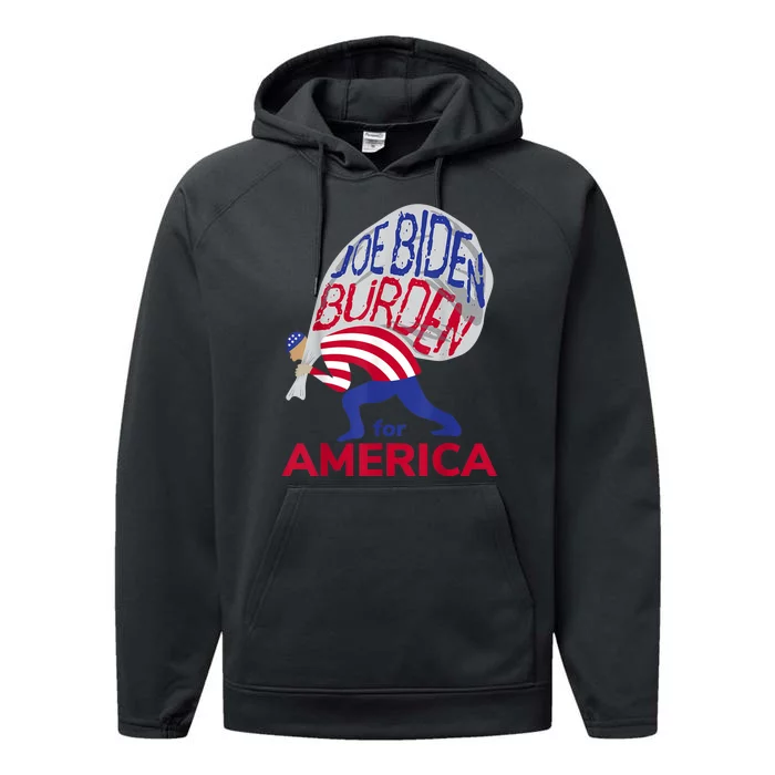 Funny Joe Biden Burden Vote Trump 2024 Pro Election Choice Performance Fleece Hoodie