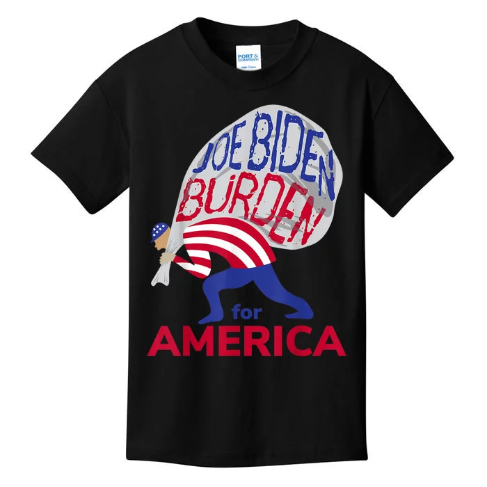 Funny Joe Biden Burden Vote Trump 2024 Pro Election Choice Kids T-Shirt