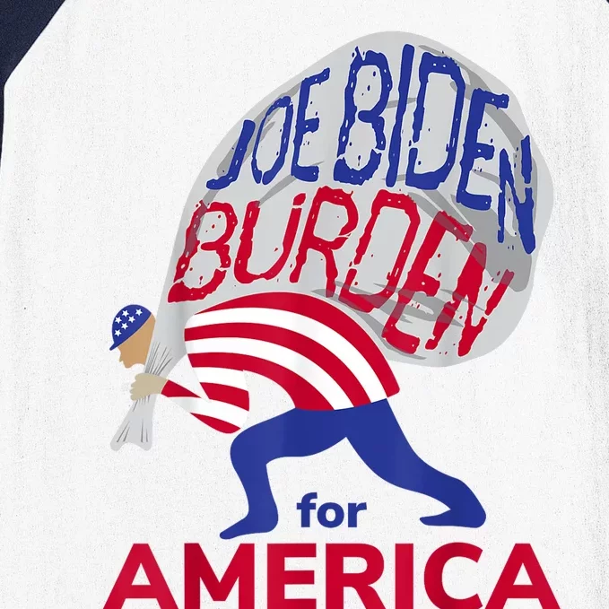 Funny Joe Biden Burden Vote Trump 2024 Pro Election Choice Baseball Sleeve Shirt