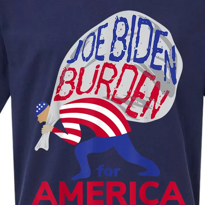 Funny Joe Biden Burden Vote Trump 2024 Pro Election Choice Sueded Cloud Jersey T-Shirt