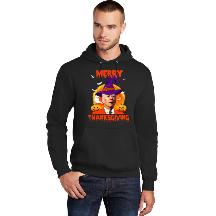 Funny Joe Biden Merry Thanksgiving Confused Happy Halloween Hoodie