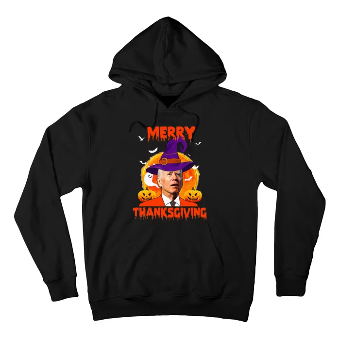 Funny Joe Biden Merry Thanksgiving Confused Happy Halloween Hoodie