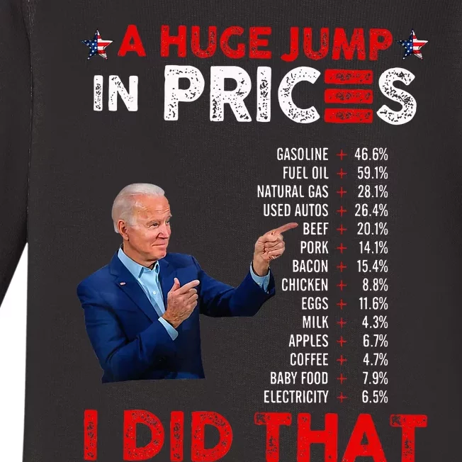 Funny Joe Biden Us Crisis I Did That Anti Biden Liberals Baby Long Sleeve Bodysuit