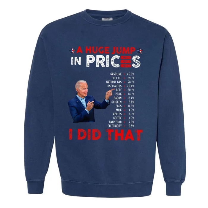 Funny Joe Biden Us Crisis I Did That Anti Biden Liberals Garment-Dyed Sweatshirt