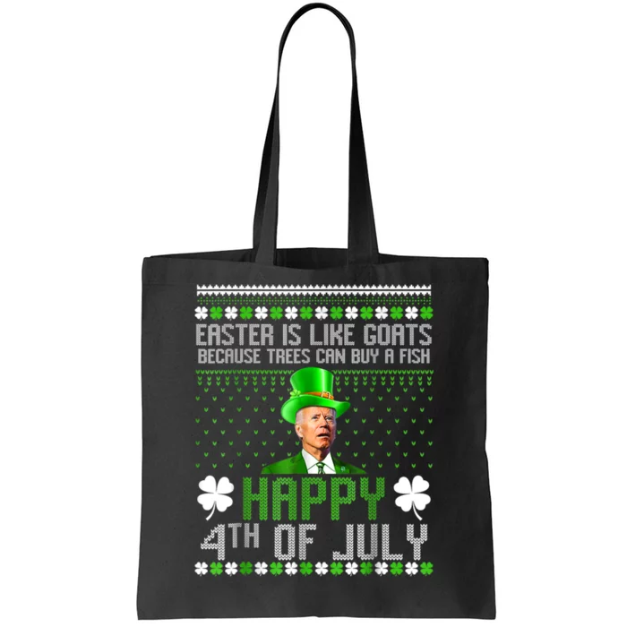 Funny Joe Biden Happy 4th Of July Confused St Patricks Day Tote Bag