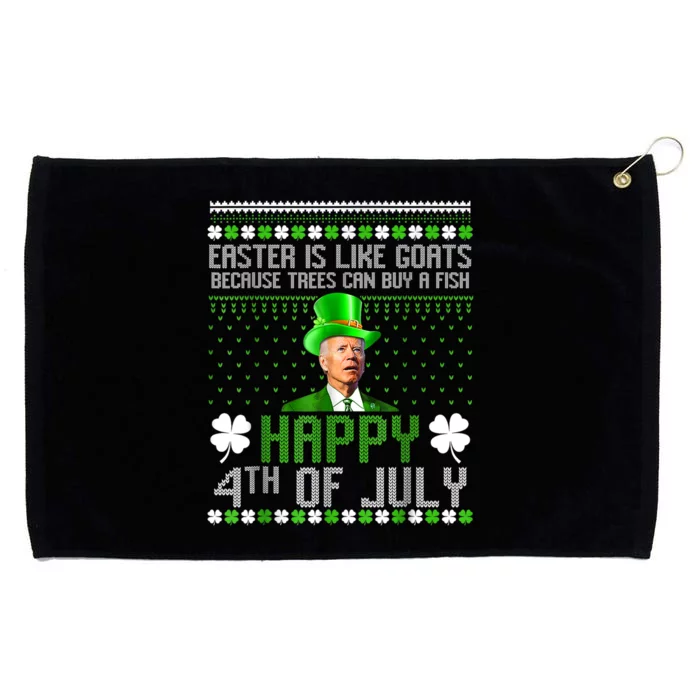 Funny Joe Biden Happy 4th Of July Confused St Patricks Day Grommeted Golf Towel