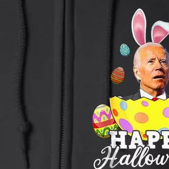 Funny Joe Biden Happy Halloween Confused Easter Biden Bunny Full Zip Hoodie