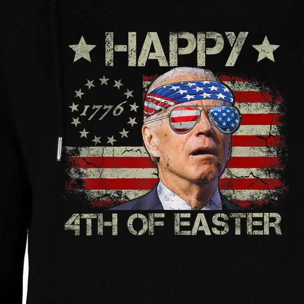 Funny Joe Biden 4th Of July Happy 4th Of Easter Us Flag Womens Funnel Neck Pullover Hood