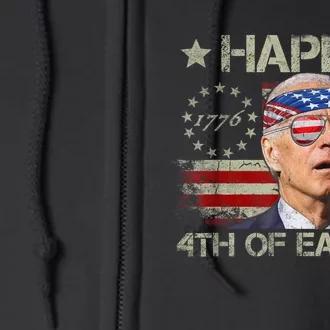 Funny Joe Biden 4th Of July Happy 4th Of Easter Us Flag Full Zip Hoodie