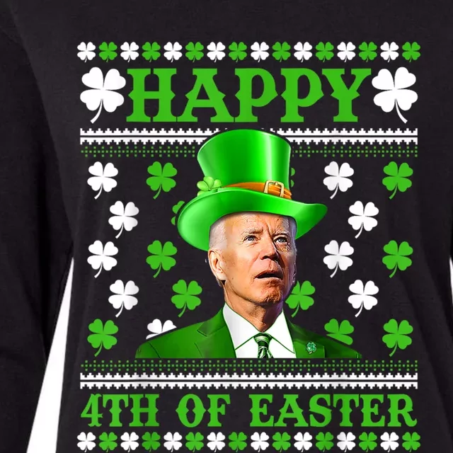 Funny Joe Biden Happy 4th Of July Confused St Patricks Day Cute Gift Womens Cotton Relaxed Long Sleeve T-Shirt