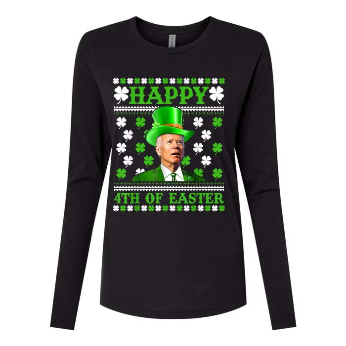 Funny Joe Biden Happy 4th Of July Confused St Patricks Day Cute Gift Womens Cotton Relaxed Long Sleeve T-Shirt