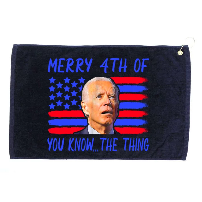 Funny Joe Biden Happy 4th Of July Great Gift Grommeted Golf Towel