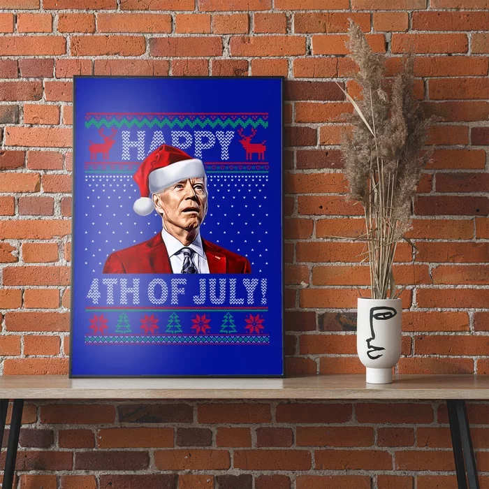 Funny Joe Biden Happy 4th Of July Ugly Christmas Gift Poster