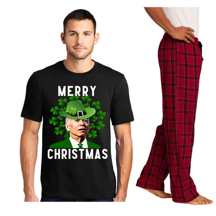 Funny Joe Biden Merry Christmas Confused St Patricks Day Pajama Set