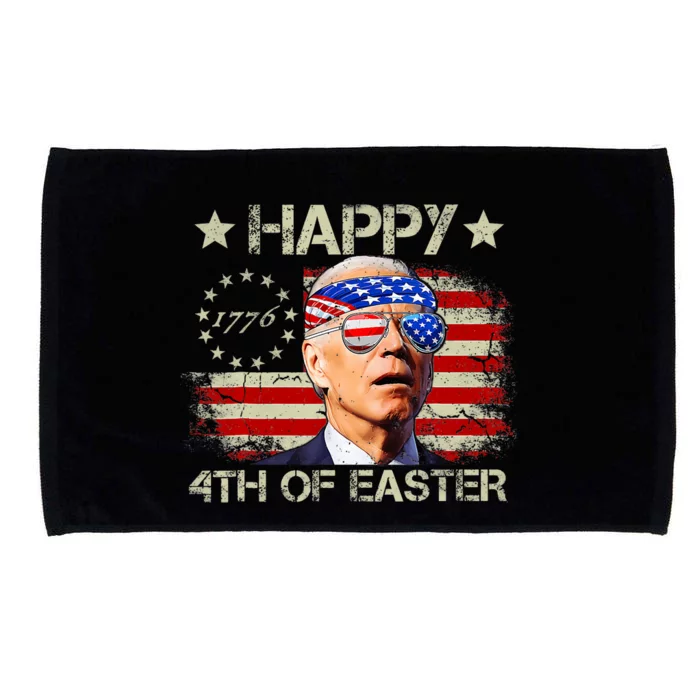 Funny Joe Biden 4th Of July Happy 4th Of Easter Us Flag Microfiber Hand Towel