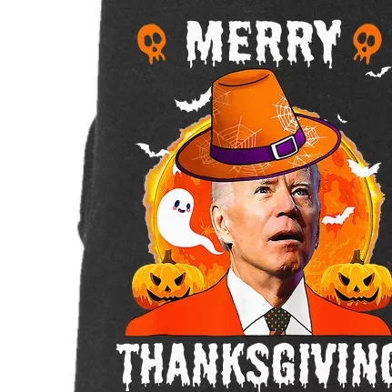 Funny Joe Biden Confused Merry Thanksgiving For Halloween Doggie 3-End Fleece Hoodie