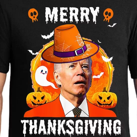 Funny Joe Biden Confused Merry Thanksgiving For Halloween Pajama Set