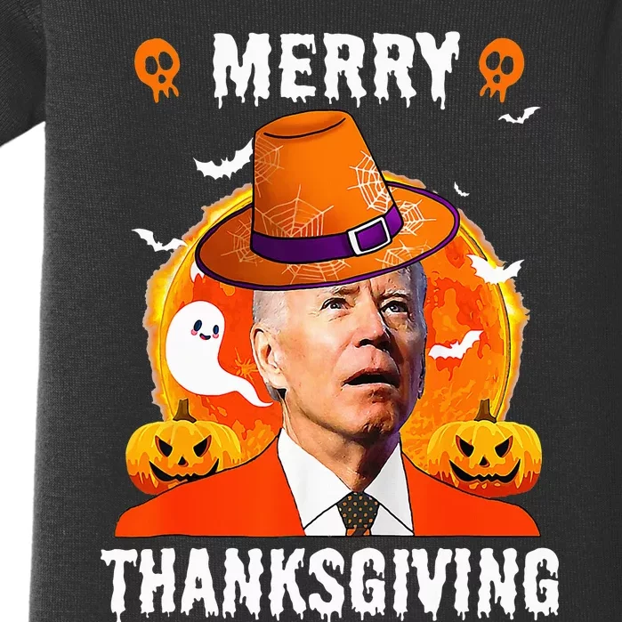 Funny Joe Biden Confused Merry Thanksgiving For Halloween Baby Bodysuit