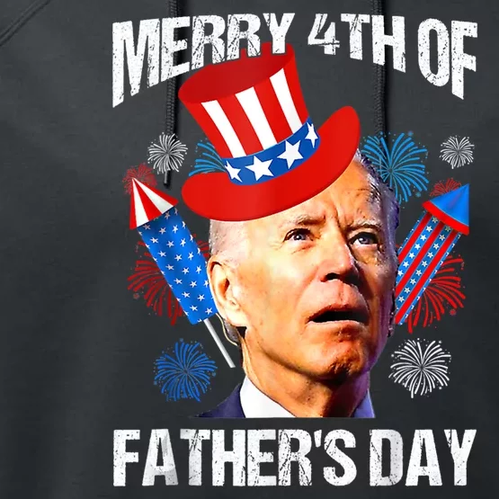 Funny Joe Biden Happy 4th Of July Firework Independence Day Performance Fleece Hoodie