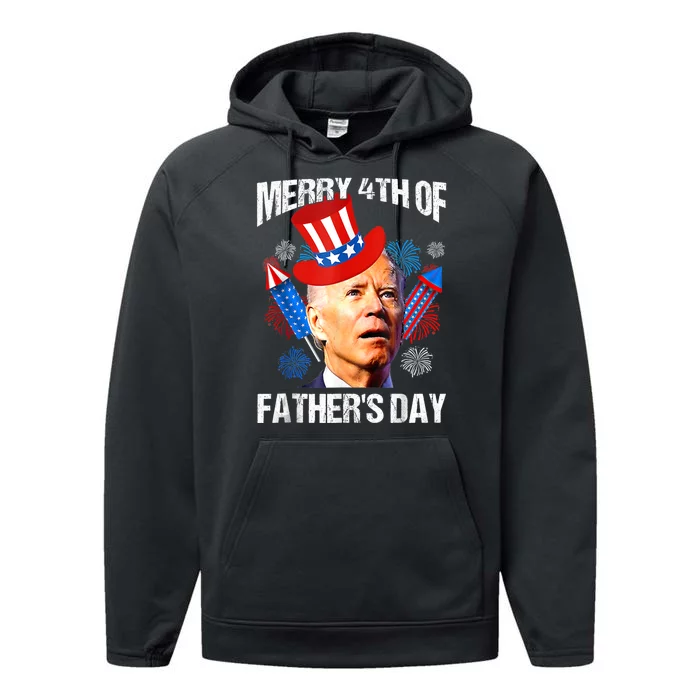 Funny Joe Biden Happy 4th Of July Firework Independence Day Performance Fleece Hoodie