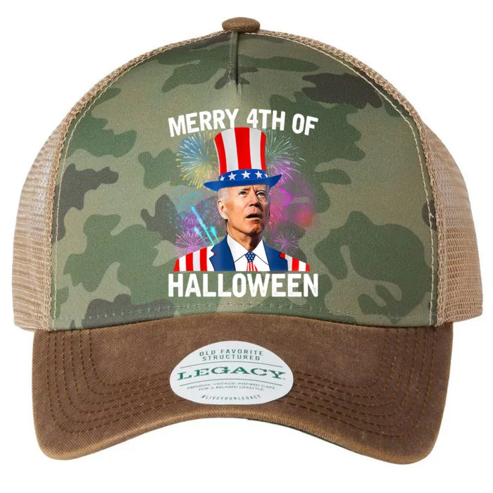 Funny Joe Biden Gift 4th Of July Merry 4th Of Halloween Gift Legacy Tie Dye Trucker Hat