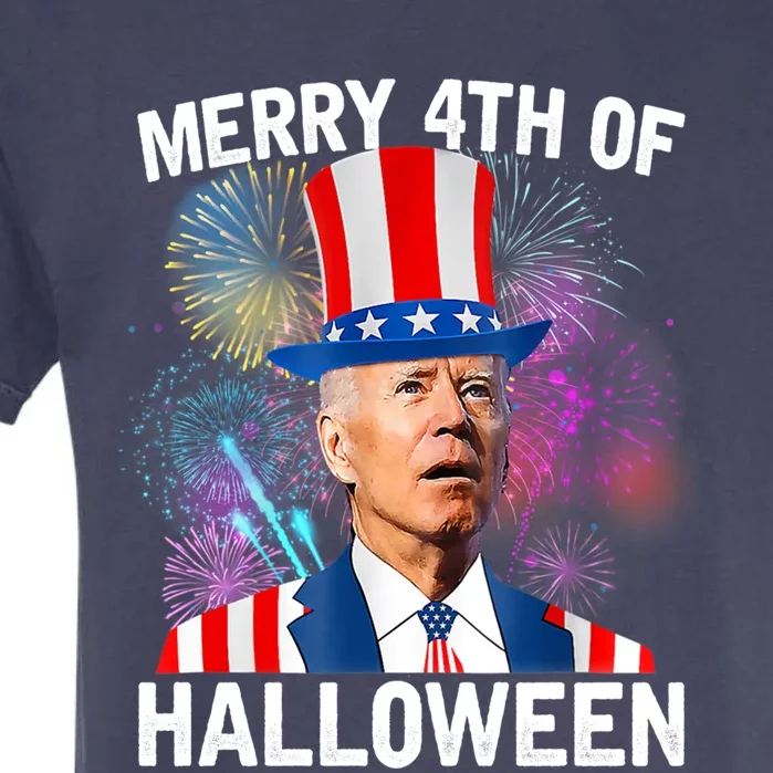 Funny Joe Biden Gift 4th Of July Merry 4th Of Halloween Gift Garment-Dyed Heavyweight T-Shirt