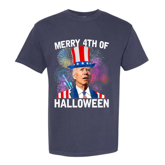 Funny Joe Biden Gift 4th Of July Merry 4th Of Halloween Gift Garment-Dyed Heavyweight T-Shirt