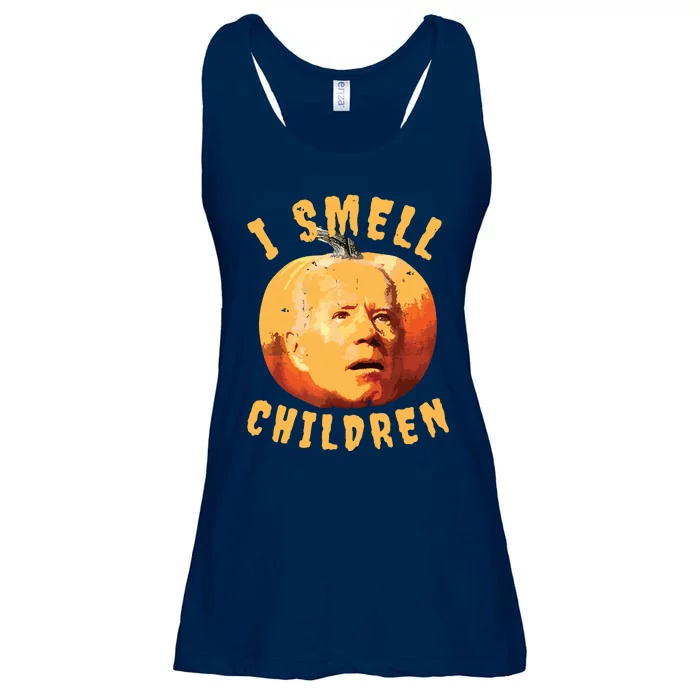 Funny Joe Biden Halloween Pumpkin Confused I Smell Children Ladies Essential Flowy Tank