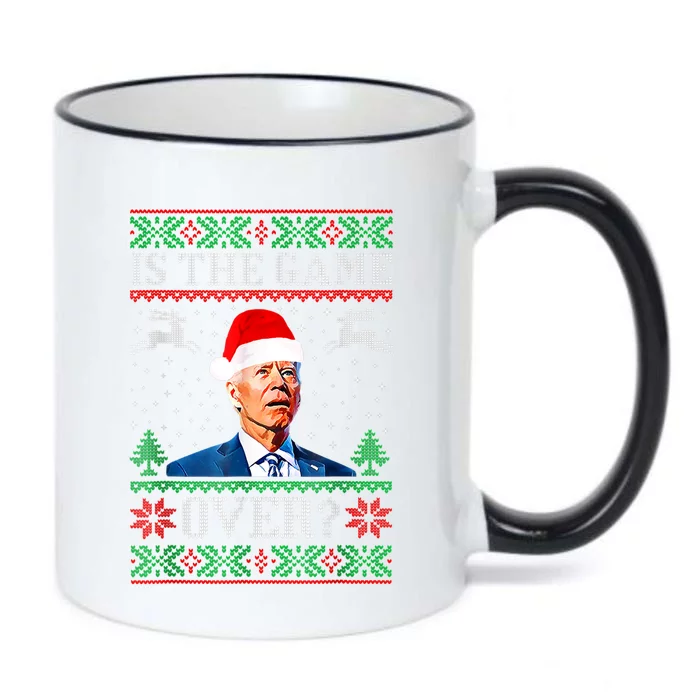 Funny Joe Biden Santa American Football USA Soccer Black Color Changing Mug