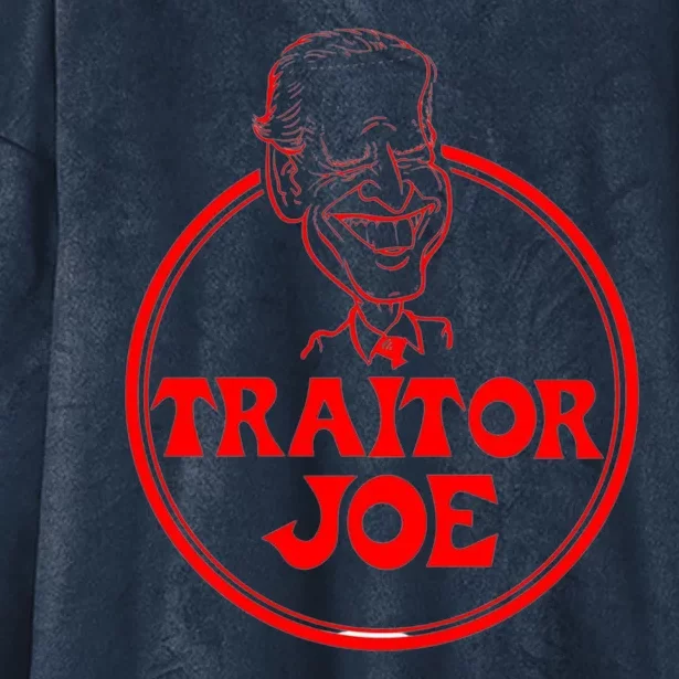 Funny Joe Biden Traitor Joe Design Hooded Wearable Blanket