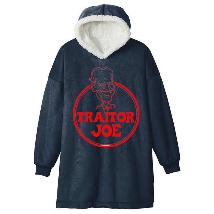 Funny Joe Biden Traitor Joe Design Hooded Wearable Blanket