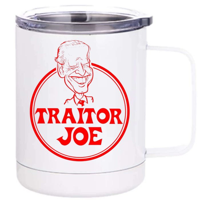 Funny Joe Biden Traitor Joe Design Front & Back 12oz Stainless Steel Tumbler Cup