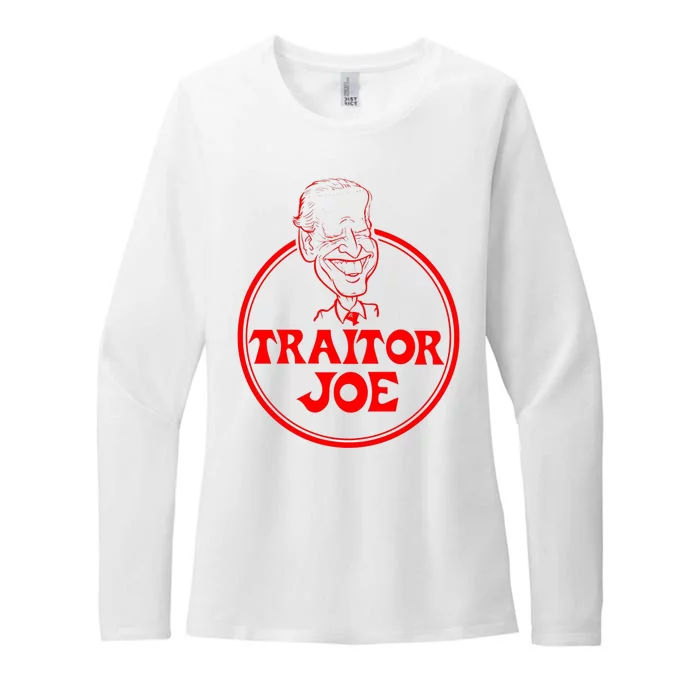 Funny Joe Biden Traitor Joe Design Womens CVC Long Sleeve Shirt