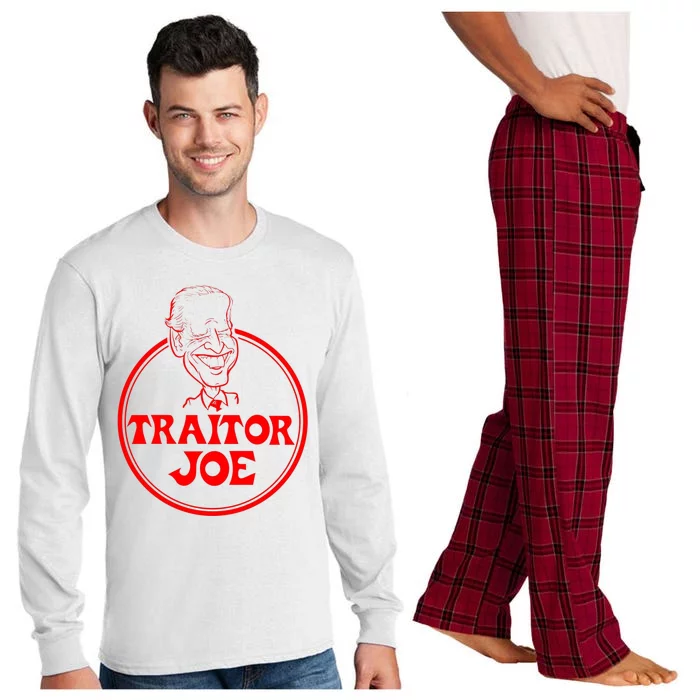 Funny Joe Biden Traitor Joe Design Long Sleeve Pajama Set